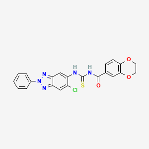 N-{[(6-chloro-2-phenyl-2H-1,2,3-benzotriazol-5-yl)amino]carbonothioyl}-2,3-dihydro-1,4-benzodioxine-6-carboxamide
