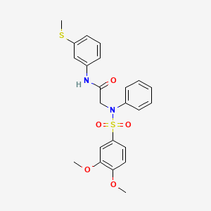 N~2~-[(3,4-dimethoxyphenyl)sulfonyl]-N~1~-[3-(methylthio)phenyl]-N~2~-phenylglycinamide