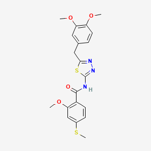 N-[5-(3,4-dimethoxybenzyl)-1,3,4-thiadiazol-2-yl]-2-methoxy-4-(methylthio)benzamide