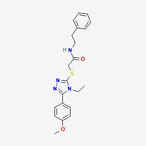 2-{[4-ethyl-5-(4-methoxyphenyl)-4H-1,2,4-triazol-3-yl]thio}-N-(2-phenylethyl)acetamide