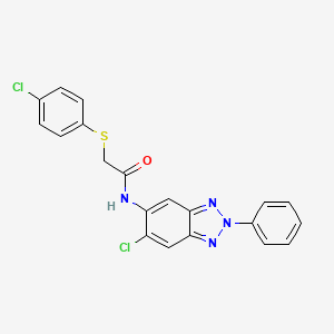 N-(6-chloro-2-phenyl-2H-1,2,3-benzotriazol-5-yl)-2-[(4-chlorophenyl)thio]acetamide