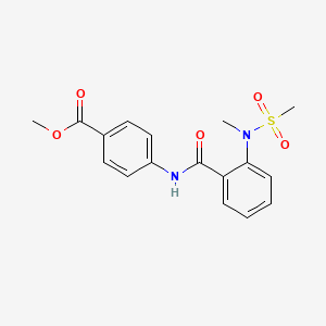 molecular formula C17H18N2O5S B3535609 methyl 4-({2-[methyl(methylsulfonyl)amino]benzoyl}amino)benzoate 