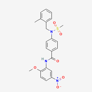 N-(2-methoxy-5-nitrophenyl)-4-[(2-methylbenzyl)(methylsulfonyl)amino]benzamide