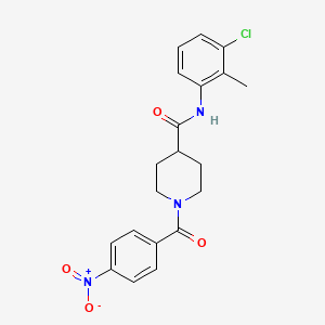 N-(3-chloro-2-methylphenyl)-1-(4-nitrobenzoyl)-4-piperidinecarboxamide