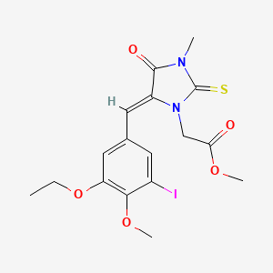 methyl [5-(3-ethoxy-5-iodo-4-methoxybenzylidene)-3-methyl-4-oxo-2-thioxo-1-imidazolidinyl]acetate