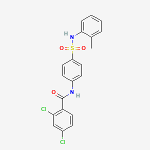 molecular formula C20H16Cl2N2O3S B3535672 2,4-dichloro-N-(4-{[(2-methylphenyl)amino]sulfonyl}phenyl)benzamide 