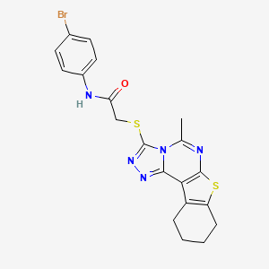 N-(4-bromophenyl)-2-[(5-methyl-8,9,10,11-tetrahydro[1]benzothieno[3,2-e][1,2,4]triazolo[4,3-c]pyrimidin-3-yl)thio]acetamide