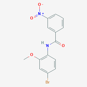 molecular formula C14H11BrN2O4 B3535684 N-(4-bromo-2-methoxyphenyl)-3-nitrobenzamide 
