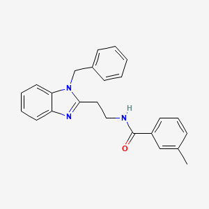 molecular formula C24H23N3O B3535692 N-[2-(1-benzyl-1H-benzimidazol-2-yl)ethyl]-3-methylbenzamide 