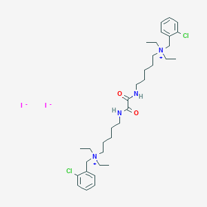 molecular formula C34H54Cl2I2N4O2 B035357 AMMONIUM, (OXALYLBIS(IMINOPENTAMETHYLENE))BIS((o-CHLOROBENZYL)DIETHYL-, DIIODIDE CAS No. 105503-38-6