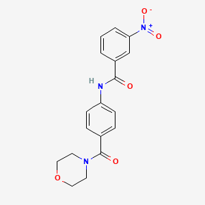 molecular formula C18H17N3O5 B3535702 N-[4-(4-morpholinylcarbonyl)phenyl]-3-nitrobenzamide 