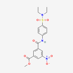 molecular formula C19H21N3O7S B3535803 methyl 3-[({4-[(diethylamino)sulfonyl]phenyl}amino)carbonyl]-5-nitrobenzoate 
