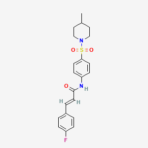 3-(4-fluorophenyl)-N-{4-[(4-methyl-1-piperidinyl)sulfonyl]phenyl}acrylamide