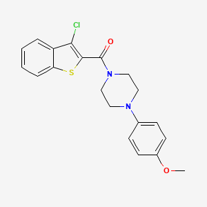 molecular formula C20H19ClN2O2S B3535863 1-[(3-chloro-1-benzothien-2-yl)carbonyl]-4-(4-methoxyphenyl)piperazine 