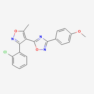 5-[3-(2-chlorophenyl)-5-methyl-4-isoxazolyl]-3-(4-methoxyphenyl)-1,2,4-oxadiazole