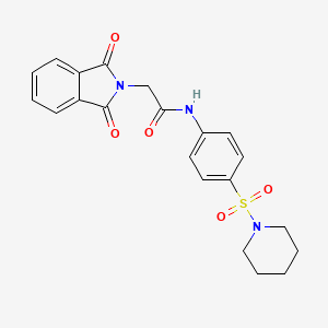 molecular formula C21H21N3O5S B3535902 2-(1,3-dioxo-1,3-dihydro-2H-isoindol-2-yl)-N-[4-(1-piperidinylsulfonyl)phenyl]acetamide 