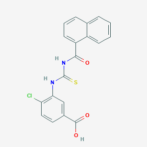 molecular formula C19H13ClN2O3S B3535903 4-chloro-3-{[(1-naphthoylamino)carbonothioyl]amino}benzoic acid 