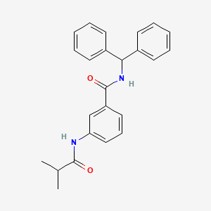 molecular formula C24H24N2O2 B3535919 N-(diphenylmethyl)-3-(isobutyrylamino)benzamide 