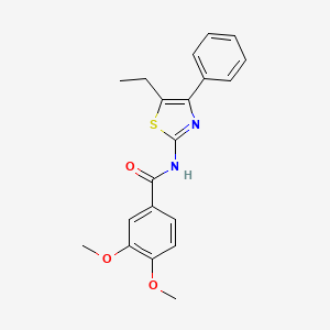 molecular formula C20H20N2O3S B3535941 N-(5-ethyl-4-phenyl-1,3-thiazol-2-yl)-3,4-dimethoxybenzamide CAS No. 606922-83-2