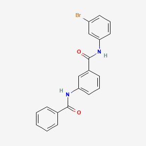 molecular formula C20H15BrN2O2 B3535956 3-(benzoylamino)-N-(3-bromophenyl)benzamide 
