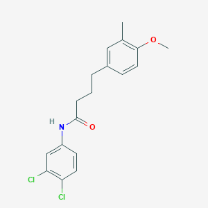 molecular formula C18H19Cl2NO2 B3535991 N-(3,4-dichlorophenyl)-4-(4-methoxy-3-methylphenyl)butanamide 