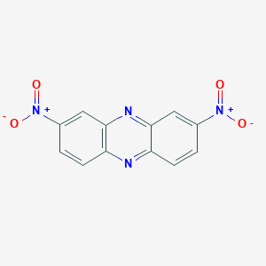 molecular formula C12H6N4O4 B035360 Phenazine, 2,8-dinitro- CAS No. 105837-00-1