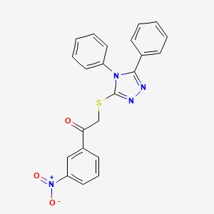 2-[(4,5-diphenyl-4H-1,2,4-triazol-3-yl)thio]-1-(3-nitrophenyl)ethanone