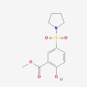 molecular formula C12H15NO5S B353605 Methyl 2-hydroxy-5-(pyrrolidine-1-sulfonyl)benzoate CAS No. 893778-49-9