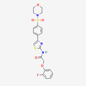 molecular formula C21H20FN3O5S2 B3536106 2-(2-fluorophenoxy)-N-{4-[4-(4-morpholinylsulfonyl)phenyl]-1,3-thiazol-2-yl}acetamide 