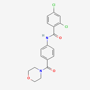 molecular formula C18H16Cl2N2O3 B3536119 2,4-dichloro-N-[4-(4-morpholinylcarbonyl)phenyl]benzamide 