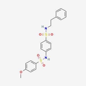 molecular formula C21H22N2O5S2 B3536164 4-methoxy-N-(4-{[(2-phenylethyl)amino]sulfonyl}phenyl)benzenesulfonamide 