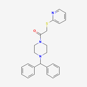 molecular formula C24H25N3OS B3536179 1-(diphenylmethyl)-4-[(2-pyridinylthio)acetyl]piperazine 