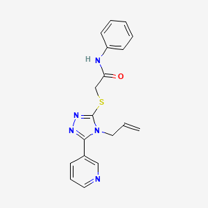 molecular formula C18H17N5OS B3536181 2-{[4-allyl-5-(3-pyridinyl)-4H-1,2,4-triazol-3-yl]thio}-N-phenylacetamide 