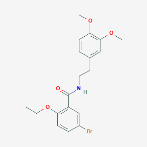 molecular formula C19H22BrNO4 B3536198 5-bromo-N-[2-(3,4-dimethoxyphenyl)ethyl]-2-ethoxybenzamide 