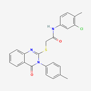 molecular formula C24H20ClN3O2S B3536234 N-(3-chloro-4-methylphenyl)-2-{[3-(4-methylphenyl)-4-oxo-3,4-dihydro-2-quinazolinyl]thio}acetamide CAS No. 477331-38-7