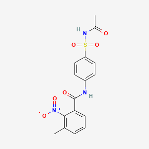 N-{4-[(acetylamino)sulfonyl]phenyl}-3-methyl-2-nitrobenzamide