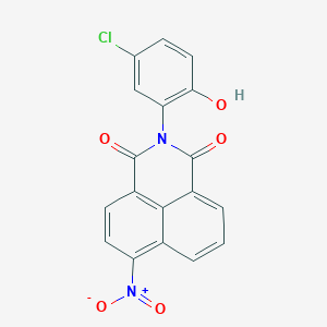 molecular formula C18H9ClN2O5 B3536274 2-(5-chloro-2-hydroxyphenyl)-6-nitro-1H-benzo[de]isoquinoline-1,3(2H)-dione 