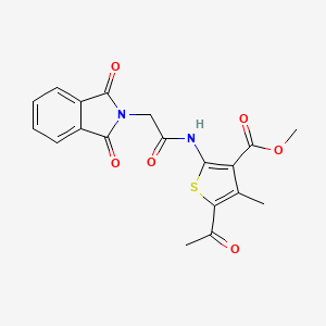 molecular formula C19H16N2O6S B3536285 methyl 5-acetyl-2-{[(1,3-dioxo-1,3-dihydro-2H-isoindol-2-yl)acetyl]amino}-4-methyl-3-thiophenecarboxylate 