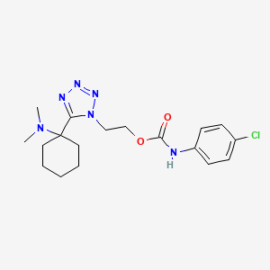 molecular formula C18H25ClN6O2 B3536311 2-{5-[1-(dimethylamino)cyclohexyl]-1H-tetrazol-1-yl}ethyl (4-chlorophenyl)carbamate 