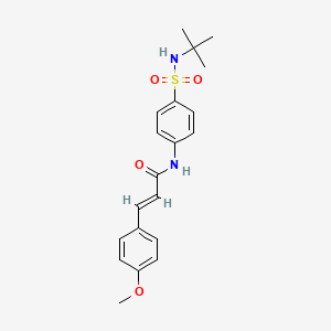 molecular formula C20H24N2O4S B3536334 N-{4-[(tert-butylamino)sulfonyl]phenyl}-3-(4-methoxyphenyl)acrylamide 