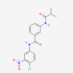 molecular formula C17H16ClN3O4 B3536368 N-(4-chloro-3-nitrophenyl)-3-(isobutyrylamino)benzamide 