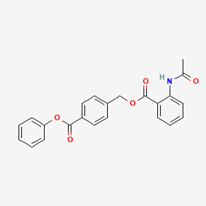molecular formula C23H19NO5 B3536384 4-(phenoxycarbonyl)benzyl 2-(acetylamino)benzoate 