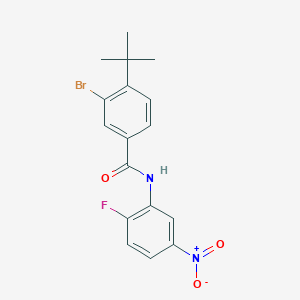 molecular formula C17H16BrFN2O3 B3536402 3-bromo-4-tert-butyl-N-(2-fluoro-5-nitrophenyl)benzamide 