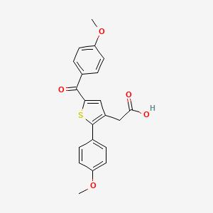 [5-(4-methoxybenzoyl)-2-(4-methoxyphenyl)-3-thienyl]acetic acid
