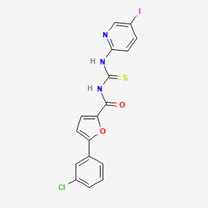 5-(3-chlorophenyl)-N-{[(5-iodo-2-pyridinyl)amino]carbonothioyl}-2-furamide