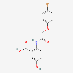 molecular formula C15H12BrNO5 B3536587 2-{[(4-bromophenoxy)acetyl]amino}-5-hydroxybenzoic acid 