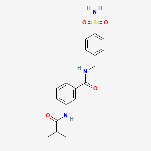 molecular formula C18H21N3O4S B3536609 N-[4-(aminosulfonyl)benzyl]-3-(isobutyrylamino)benzamide 