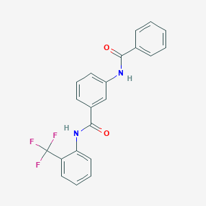 molecular formula C21H15F3N2O2 B3536627 3-(benzoylamino)-N-[2-(trifluoromethyl)phenyl]benzamide 