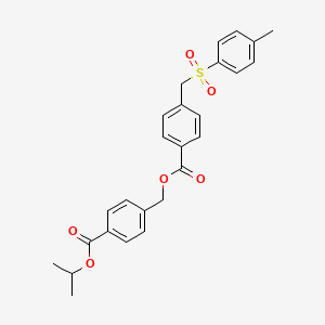 molecular formula C26H26O6S B3536634 4-(isopropoxycarbonyl)benzyl 4-{[(4-methylphenyl)sulfonyl]methyl}benzoate 