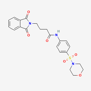 molecular formula C22H23N3O6S B3536640 4-(1,3-dioxo-1,3-dihydro-2H-isoindol-2-yl)-N-[4-(4-morpholinylsulfonyl)phenyl]butanamide 